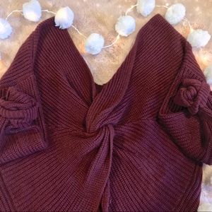 Twist back sweater